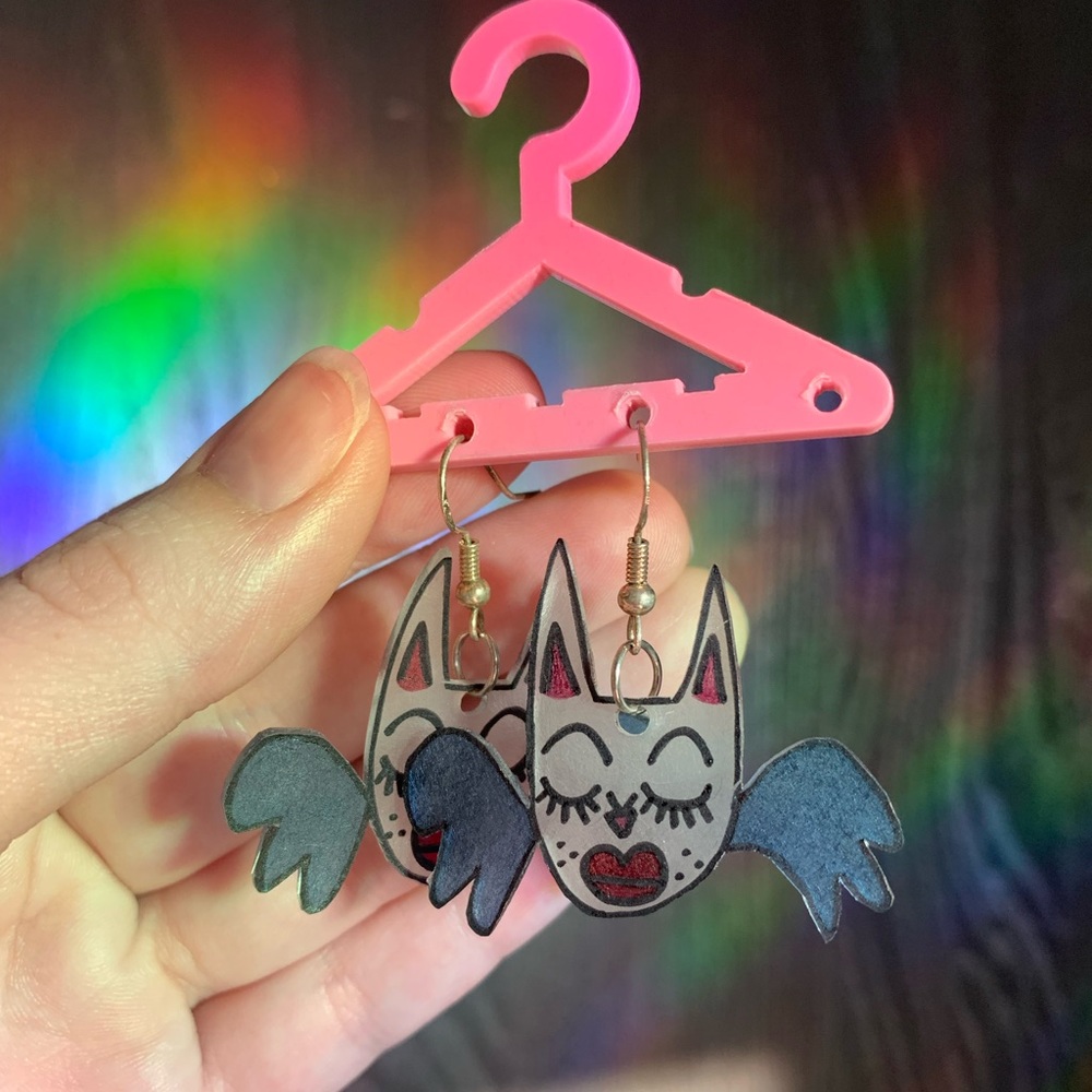 Angel Cat Earrings